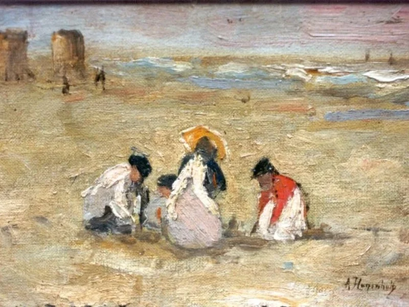 1847-Arina Hugenholtz - Bambini in spiaggia